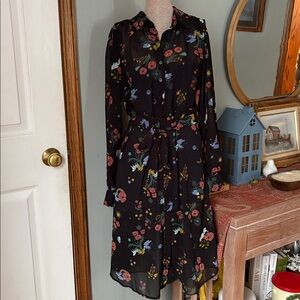 MODCLOTH Wizard of Oz Black Sheer Dress